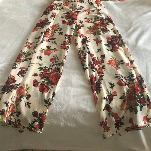FLORAL PANTS - Picture 1 of 1